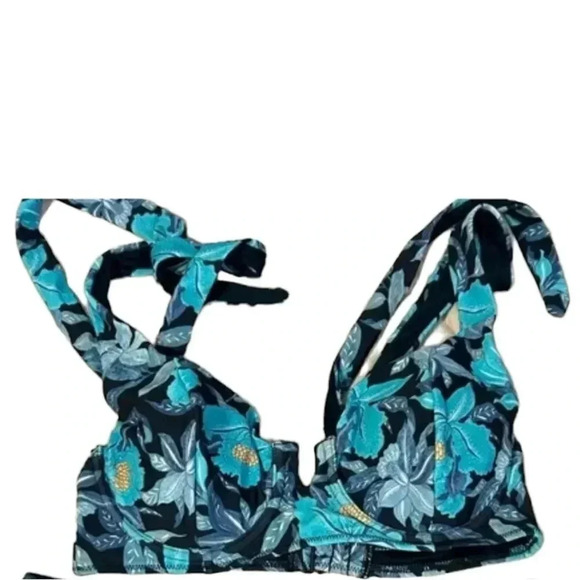 NWT Old Navy blue floral print swimsuit top size 4X - Picture 1 of 14